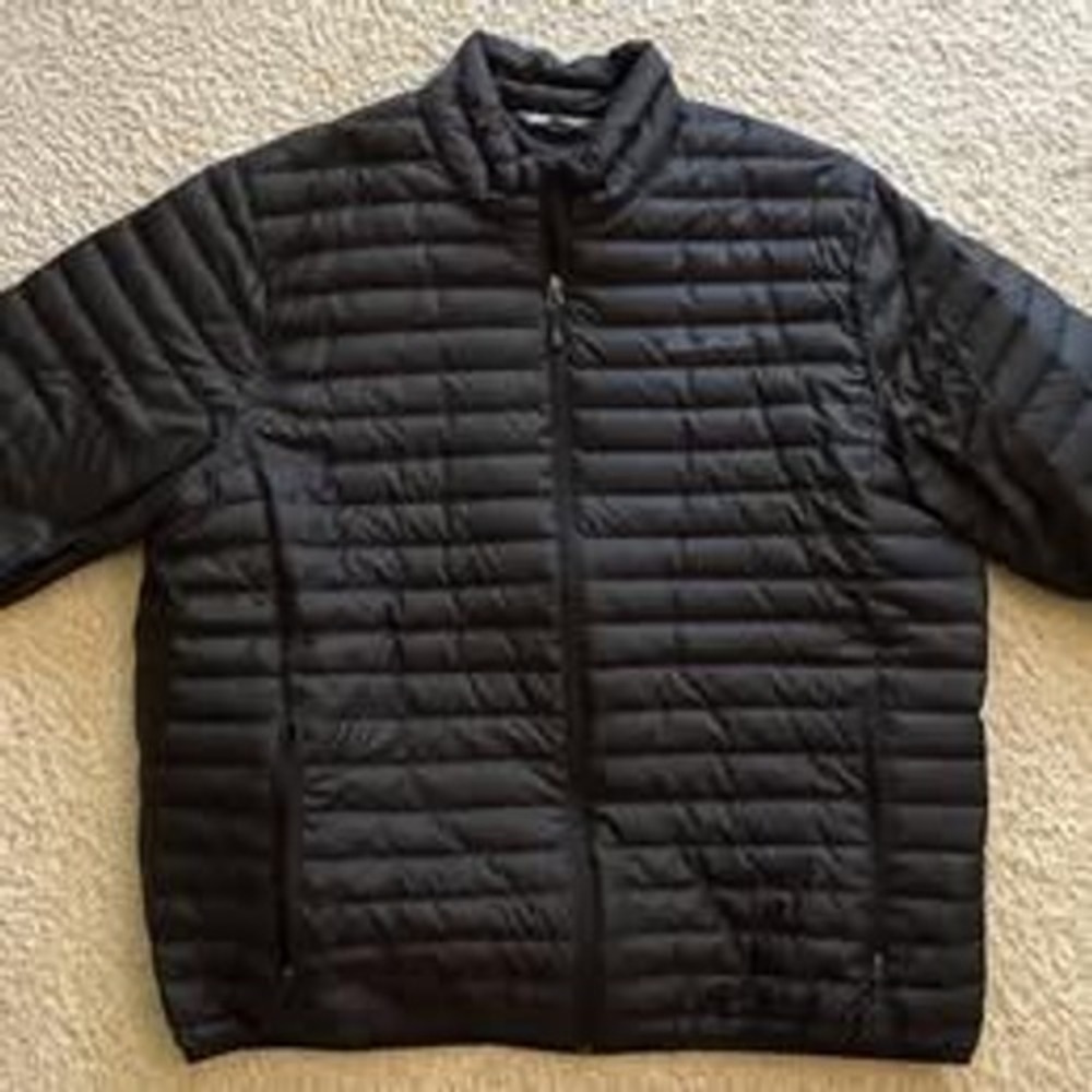 Eddie Bauer Black Packable 700 Goose Down Winter Jacket Men XXL